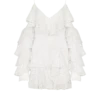 Flowing dress with lace ruffles Flowing dress with lace ruffles