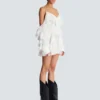 Flowing dress with lace ruffles Flowing dress with lace ruffles