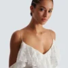 Flowing dress with lace ruffles Flowing dress with lace ruffles