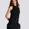 Flowing lace and feather dress Flowing lace and feather dress