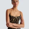 Flowing leopard print velvet dress Flowing leopard print velvet dress