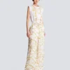 Flowing printed silk trousers with Balmain Chains pattern Flowing printed silk trousers with Balmain Chains pattern