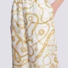 Flowing printed silk trousers with Balmain Chains pattern Flowing printed silk trousers with Balmain Chains pattern