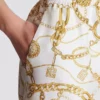 Flowing printed silk trousers with Balmain Chains pattern Flowing printed silk trousers with Balmain Chains pattern