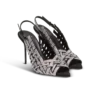 Fringed suede and rhinestone sandals