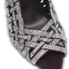 Fringed suede and rhinestone sandals
