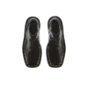 Glazed leather army boots