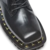 Glazed leather army boots