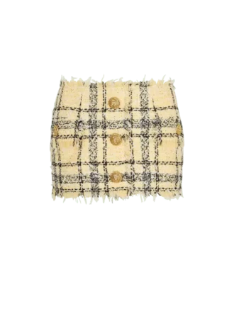 Glitter tweed mini skirt
