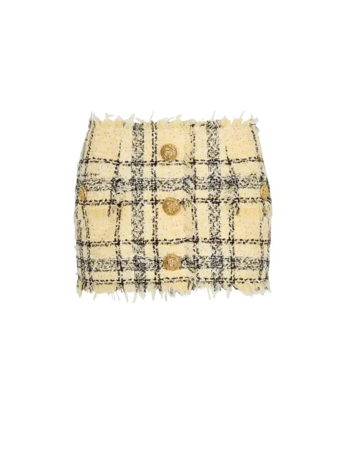 Glitter tweed mini skirt