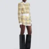 Glitter tweed mini skirt