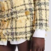 Glitter tweed mini skirt