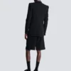 Grain de poudre blazer with satin lapels
