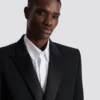 Grain de poudre blazer with satin lapels