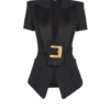 Grain de poudre jacket with belt detail Grain de poudre jacket with belt detail