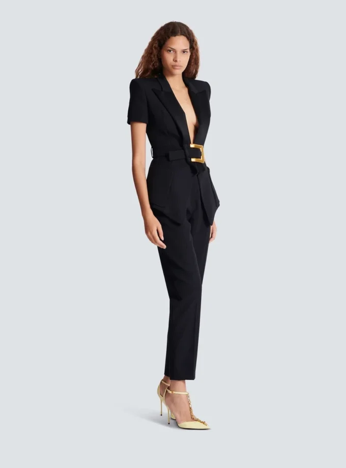 Grain de poudre jacket with belt detail Grain de poudre jacket with belt detail