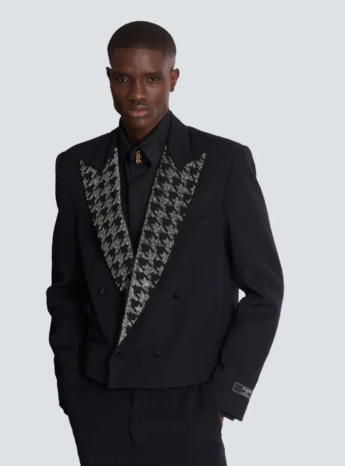 Grain de poudre jacket with crystals