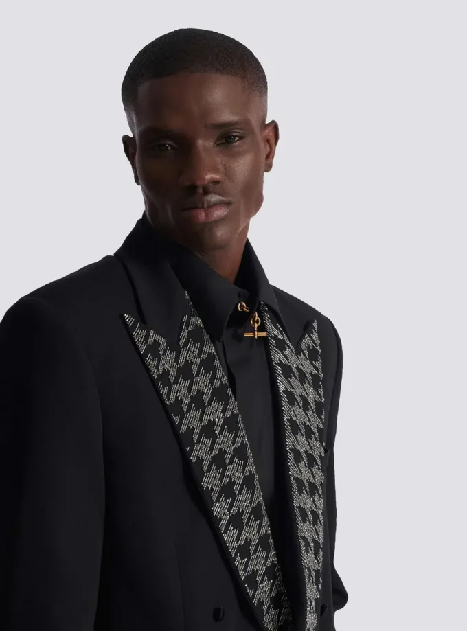 Grain de poudre jacket with crystals