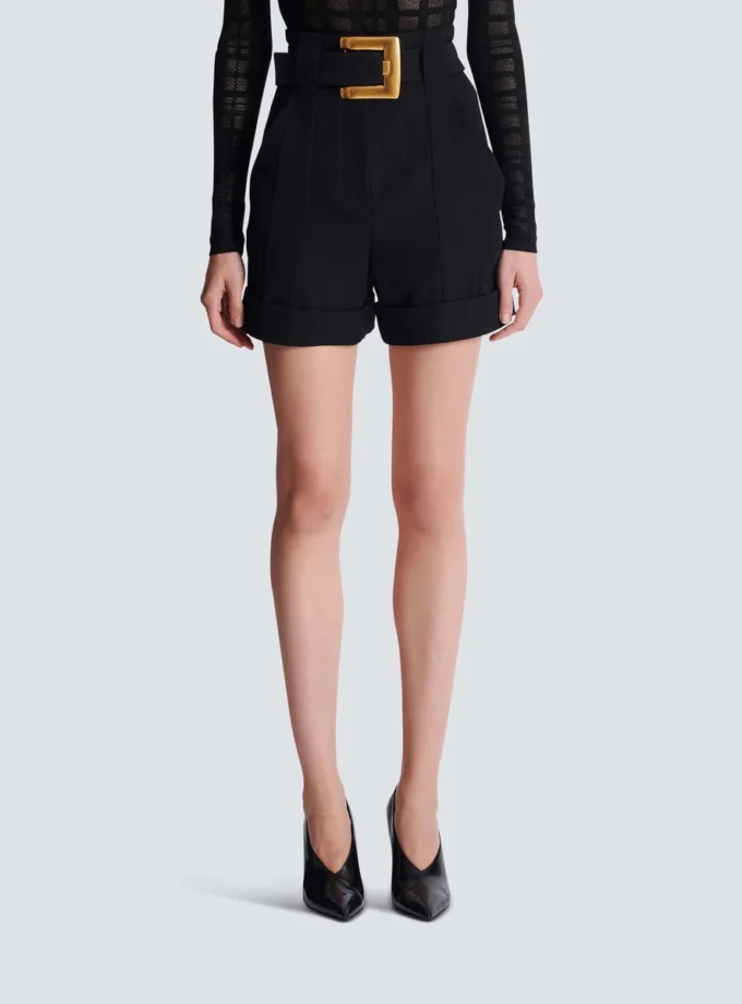 Grain de poudre shorts with belt