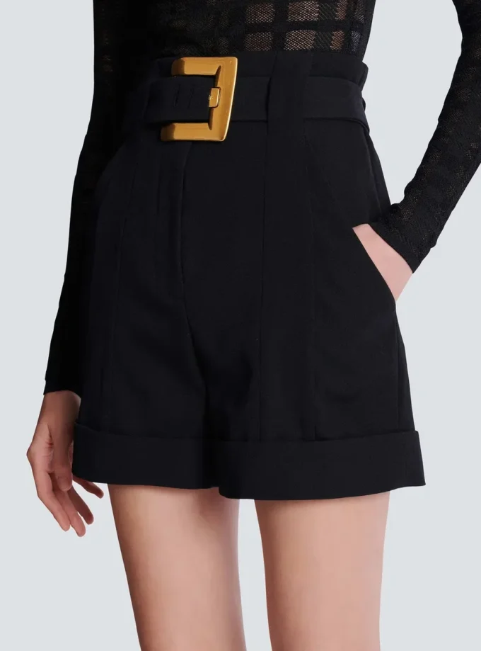 Grain de poudre shorts with belt