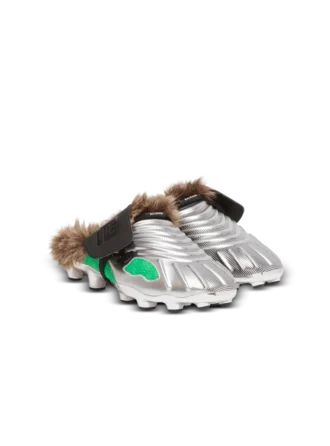 Half Time faux fur-lined mules with technical fabrics Half Time faux fur-lined mules with technical fabrics