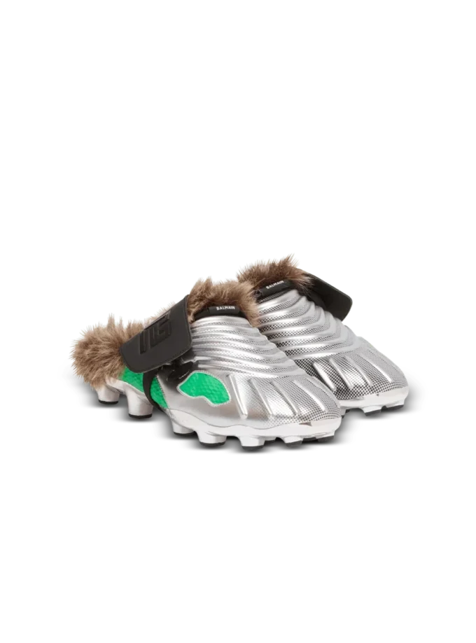 Half Time faux fur-lined mules with technical fabrics Half Time faux fur-lined mules with technical fabrics