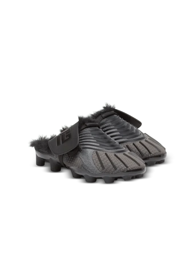Half Time faux fur-lined mules with technical fabrics Half Time faux fur-lined mules with technical fabrics