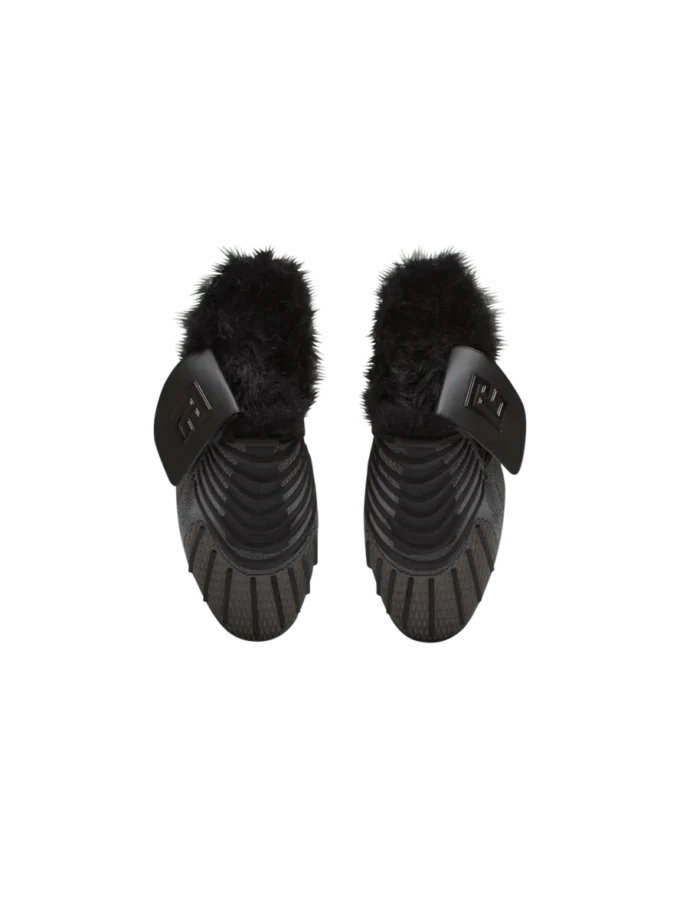 Half Time faux fur-lined mules with technical fabrics Half Time faux fur-lined mules with technical fabrics