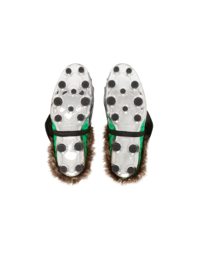 Half Time faux fur-lined mules with technical fabrics Half Time faux fur-lined mules with technical fabrics