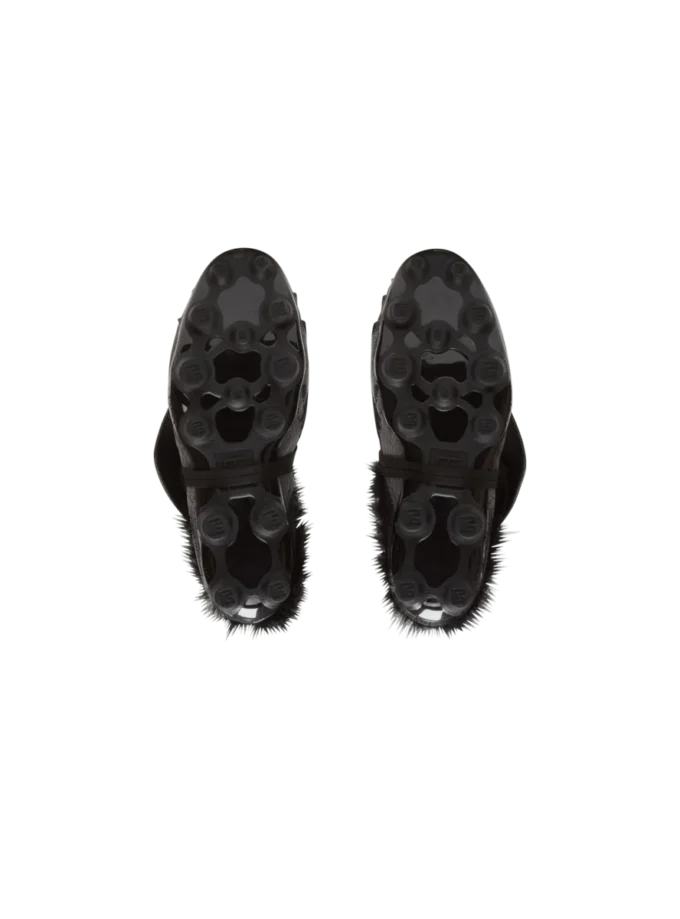 Half Time faux fur-lined mules with technical fabrics Half Time faux fur-lined mules with technical fabrics