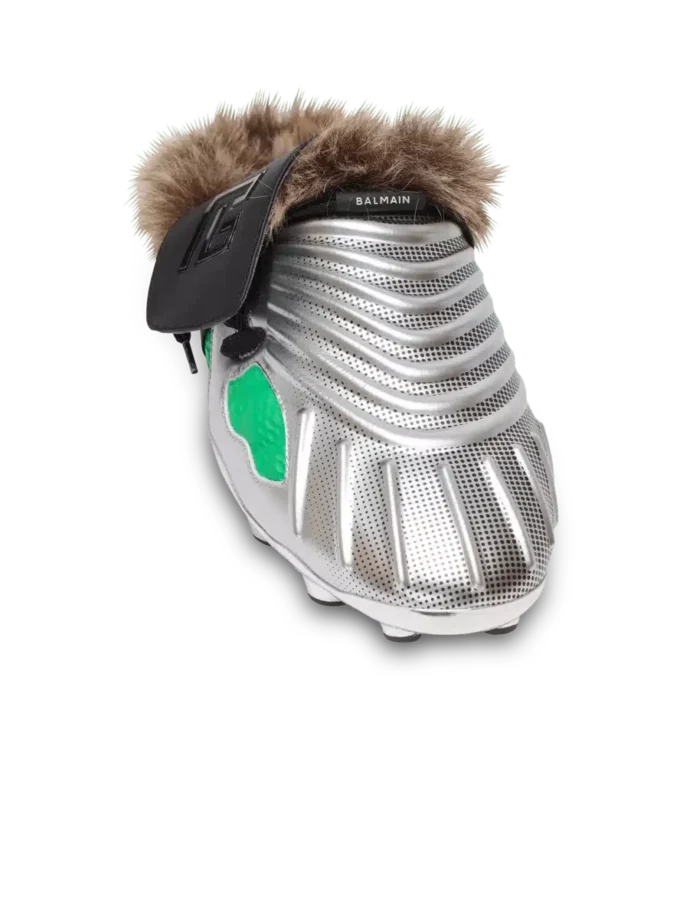 Half Time faux fur-lined mules with technical fabrics Half Time faux fur-lined mules with technical fabrics