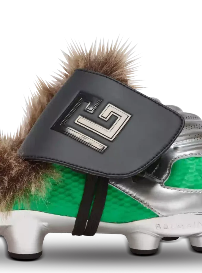 Half Time faux fur-lined mules with technical fabrics Half Time faux fur-lined mules with technical fabrics