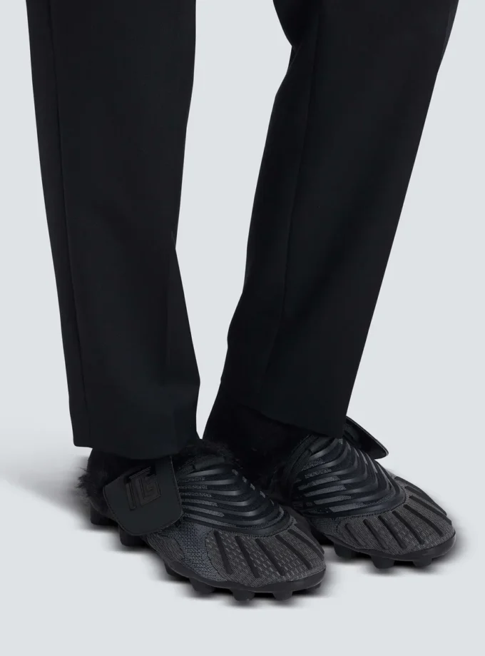 Half Time faux fur-lined mules with technical fabrics Half Time faux fur-lined mules with technical fabrics