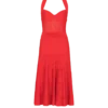 Halterneck pleated knit midi dress Halterneck pleated knit midi dress