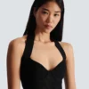 Halterneck pleated knit midi dress Halterneck pleated knit midi dress