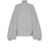 High-neck ribbed knit jumper