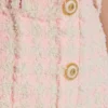 High-waist buttoned tweed mini skirt