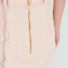 High-waist buttoned tweed mini skirt