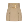 High-waisted gabardine skirt