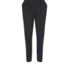 High-waisted grain de poudre trousers