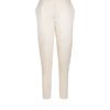 High-waisted silk trousers
