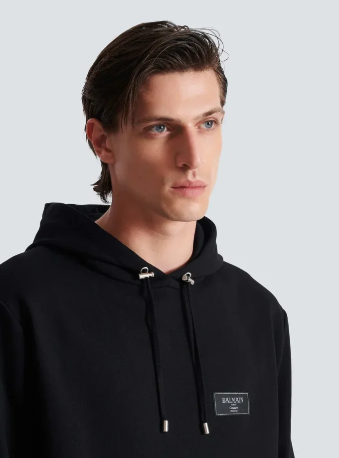 Hoodie with Balmain Couture label