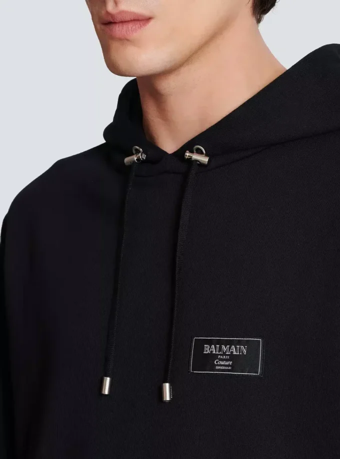 Hoodie with Balmain Couture label