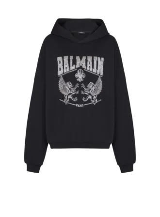 Hoodie with crystal embroidery