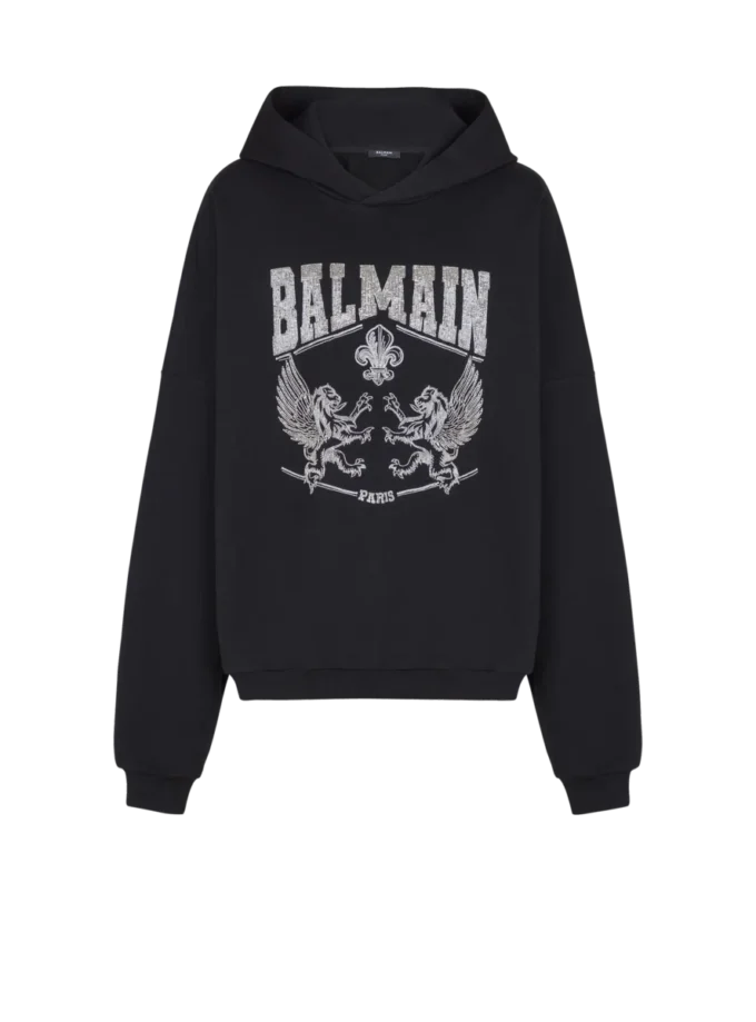 Hoodie with crystal embroidery