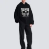 Hoodie with crystal embroidery