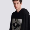 Hoodie with crystal embroidery