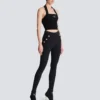 Jersey leggings with 6 buttons