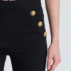 Jersey leggings with 6 buttons