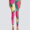 Jersey leggings with roses print